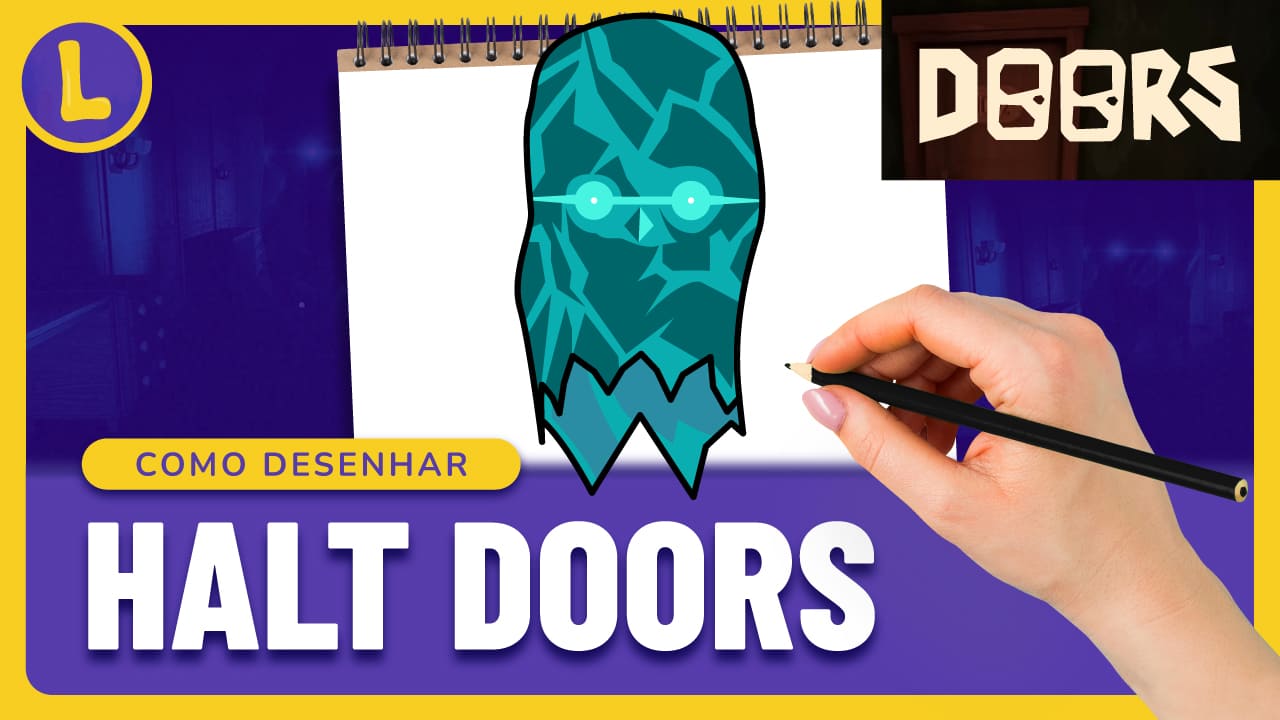 Como DESENHAR o FIGURE do DOORS ROBLOX - Como DIBUJAR a FIGURE de DOORS  ROBLOX 