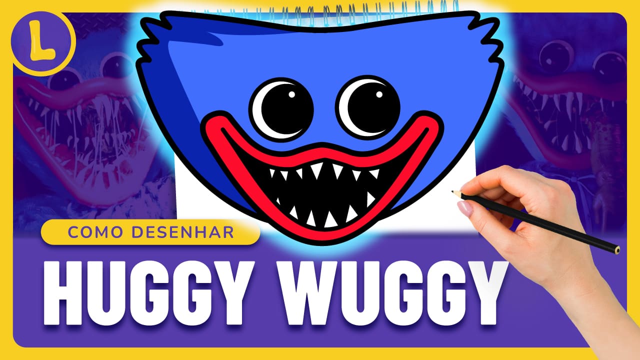 Como desenhar e pintar Huggy Wuggy Poppy Playtime 