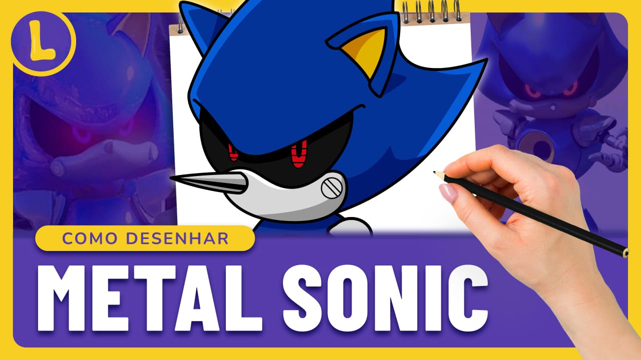Desenhos do Metal Sonic para colorir - Bora Colorir